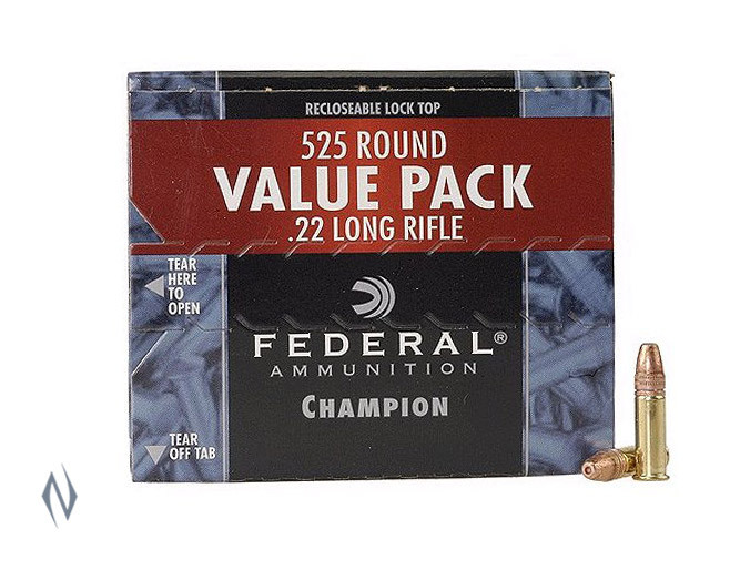 Ammo - 22LR Federal 36gr HP HV Champ - 525