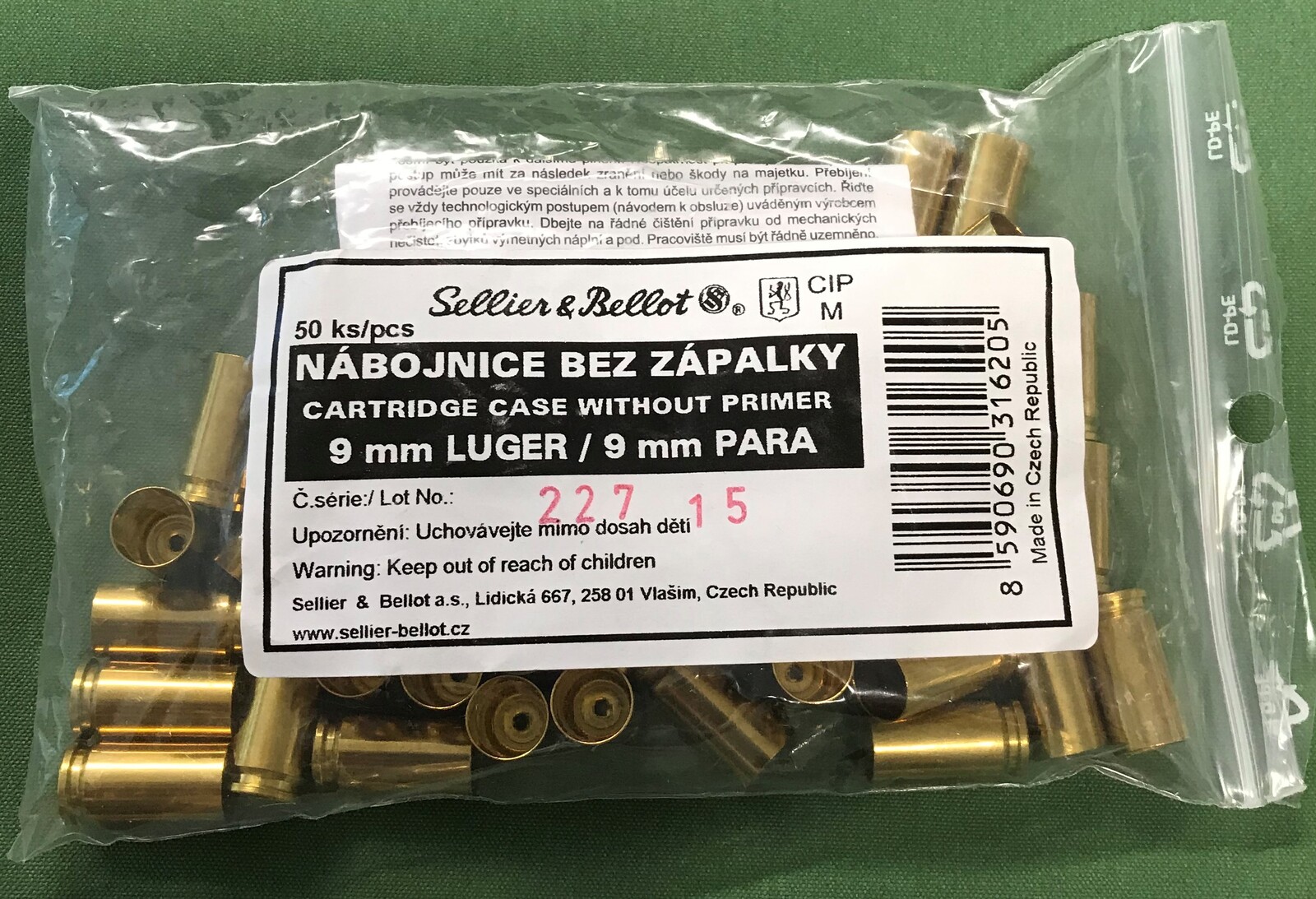 Brass - 9mm Luger - S&B / 50pk