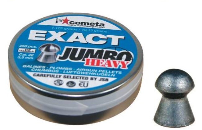 Air pellet JSB Cometa Exact Jumbo Heavy .22 18gr / 250pk