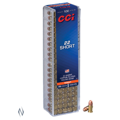 Ammo - 22 SHORT - CCI 29gr RN  / 100pk