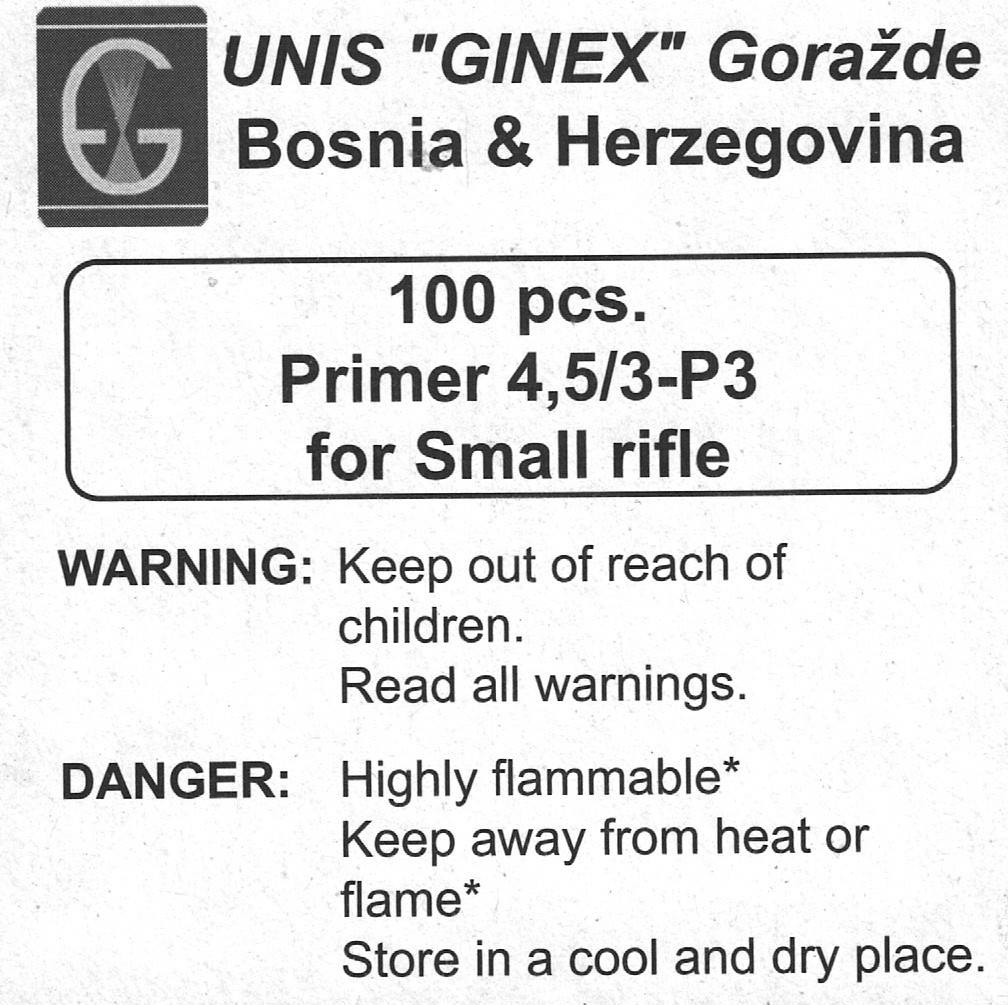 Primer - Ginex SR / 100pk
