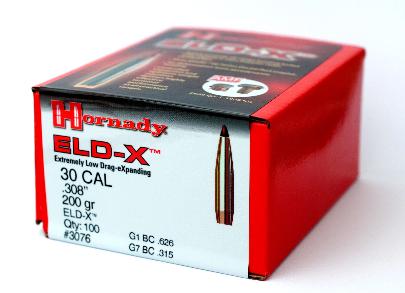 Projectile - 30cal - 200gr Hornady ELD-X / 100pk