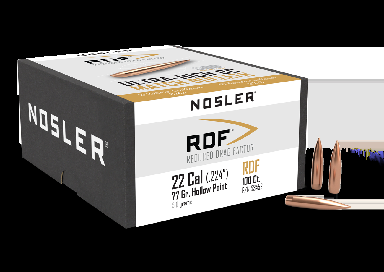 Proj - 22Cal - Nosler RDF 77gr HPBT / 100pk