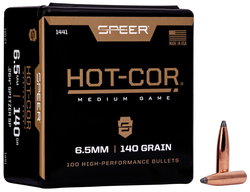 Proj - 6.5mm - Speer 140gr Hot-Cor Spitzer SP /100pk